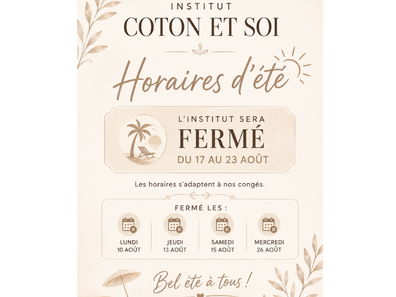 HORAIRES ETE